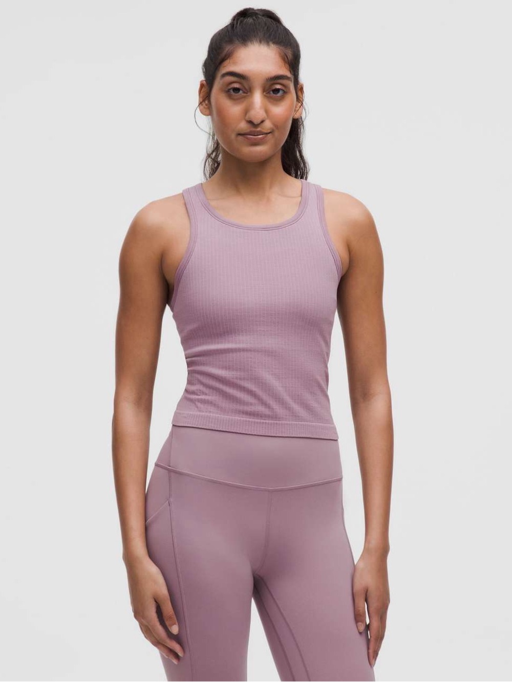 Lululemon Ribbed Cropped Tank with Built-In Bra